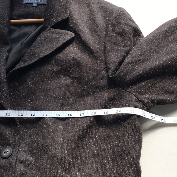 ADDITION Elle wool blend matching blazer midi skirt set tweed size 16 - Picture 6 of 14